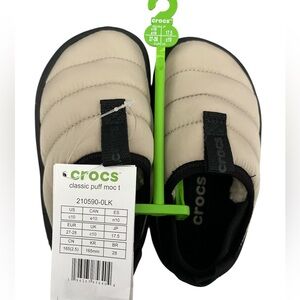 Crocs Classic Puff Moc Toddler 10 Moth Multi Unisex NEW